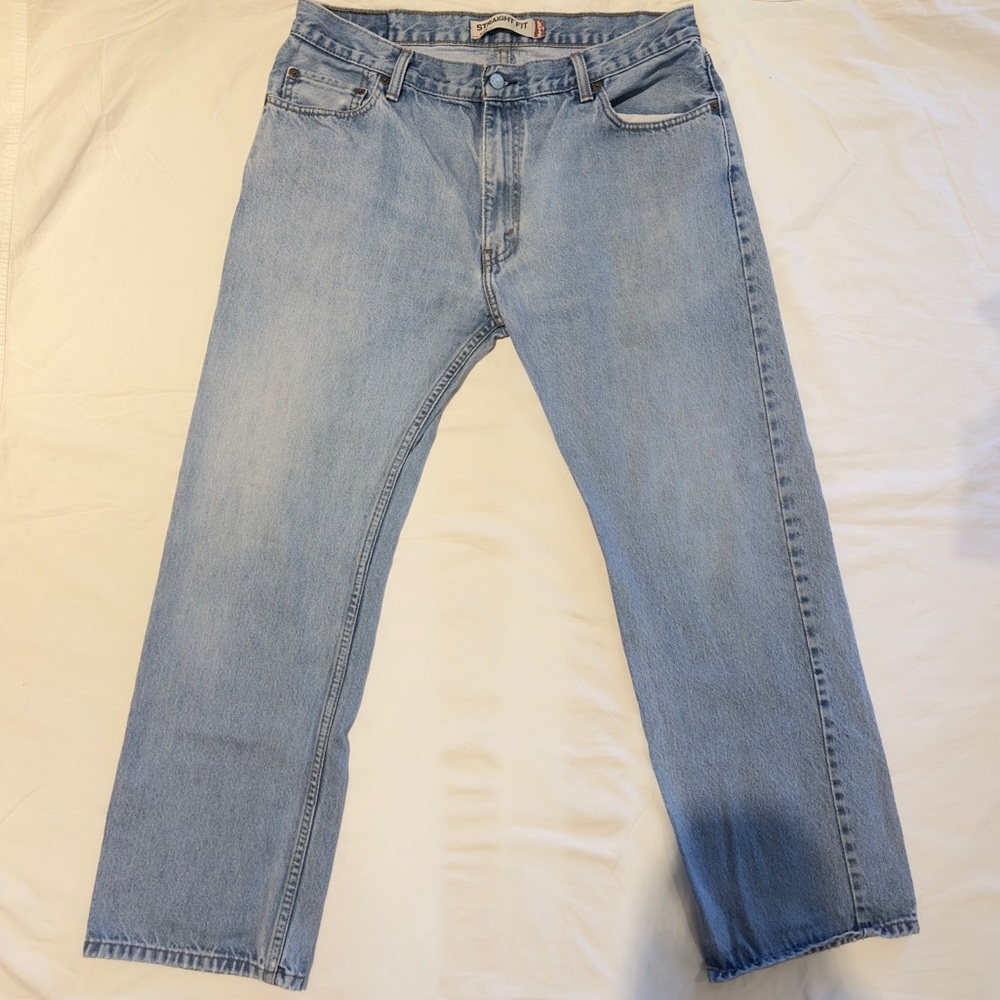 Levi’s 505 Straight Leg Light Wash 36 x 30 Demin Jeans Vintage Men’s 90s Baggie